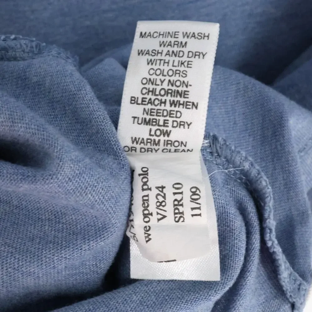 Banana Republic Polo Shirt Mens XL Blue Fitted Pima All Cotton Knit Preppy